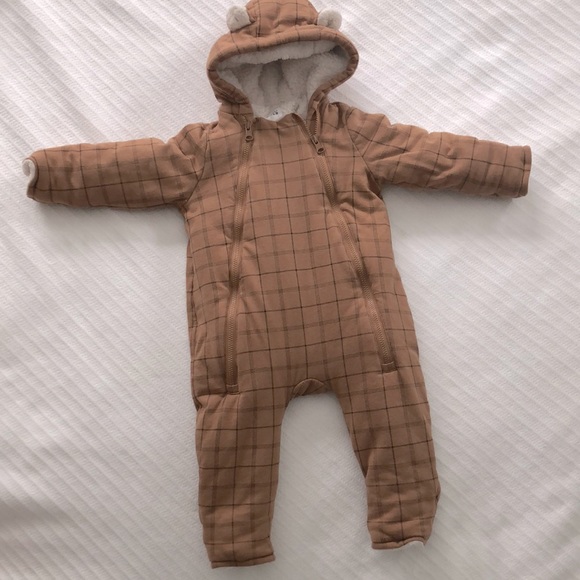 Baby Gap 3-6 Month Sherpa lined one piece outerwear - Picture 1 of 6